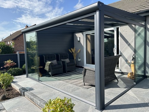 4mx3m poly roof garden - roof, room