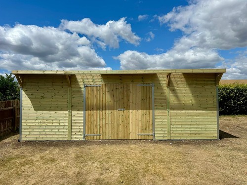 X24 pent timber workshop - 12'x24',