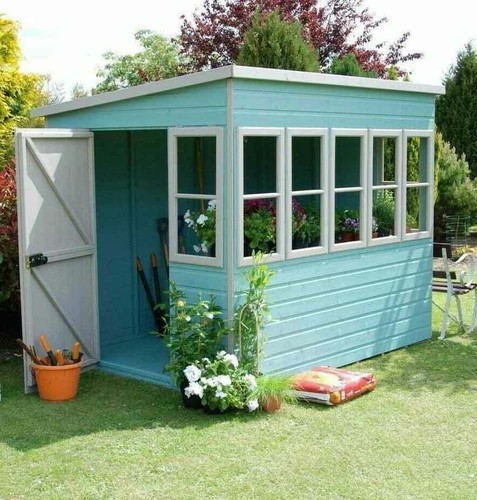 8x6 garden shed sun pent - shed,