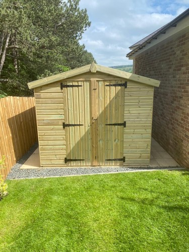 16x8 apex garden - garden, shed