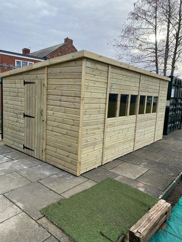 16x10 pent garden - 16x10, shed