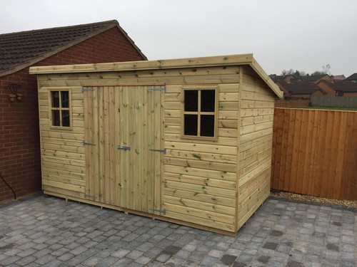 10x8 wooden garden - shed, 22mm