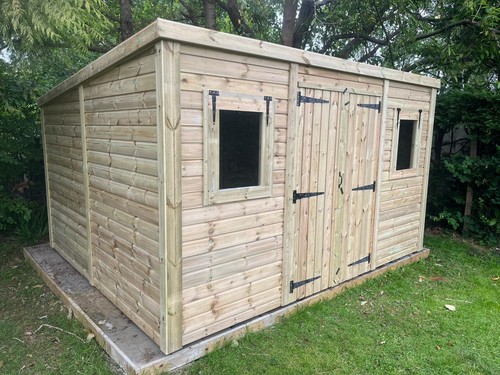 12x10 pent garden shed - garden,