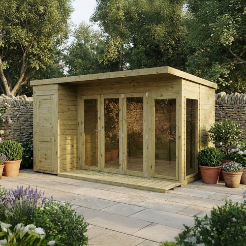Wooden garden room - garden,