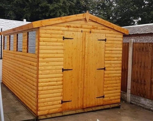 X10 wooden garden shed - 12'x10',
