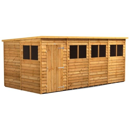 16x8 pent wooden garden shed - pent,