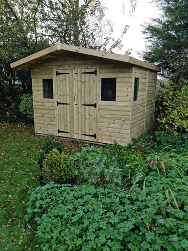 10x9 apex garden - garden, shed